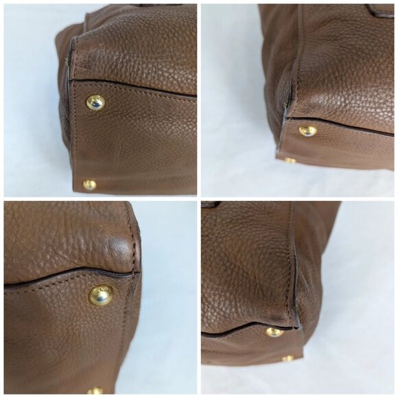 Authentic PRADA Vitello Dino Top Handle Tote Bag Made in Italy - Picture 15 of 16